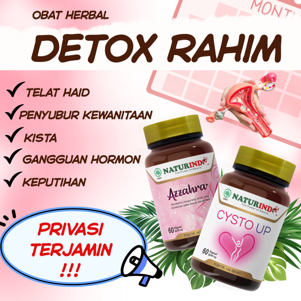 Obat Detox Rahim Pasca Keguguran Pembersih Rahim Telat Haid Infeksi Detox Tanpa Kuret Jamu Herbal