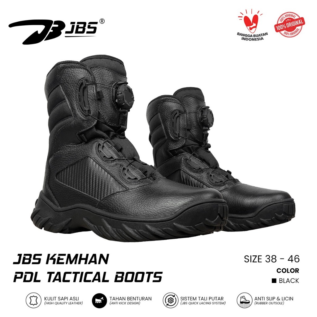 Sepatu PDL JBS Kemhan Tactical Boots Army Original Anti Slip Premium