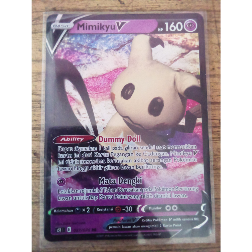 Mimikyu V S5I 027/070 RR Pokemon TCG Indonesia