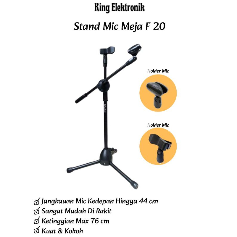 Stand Mic Meja Cagak Mikrofon Meja Firstclass FC F 20