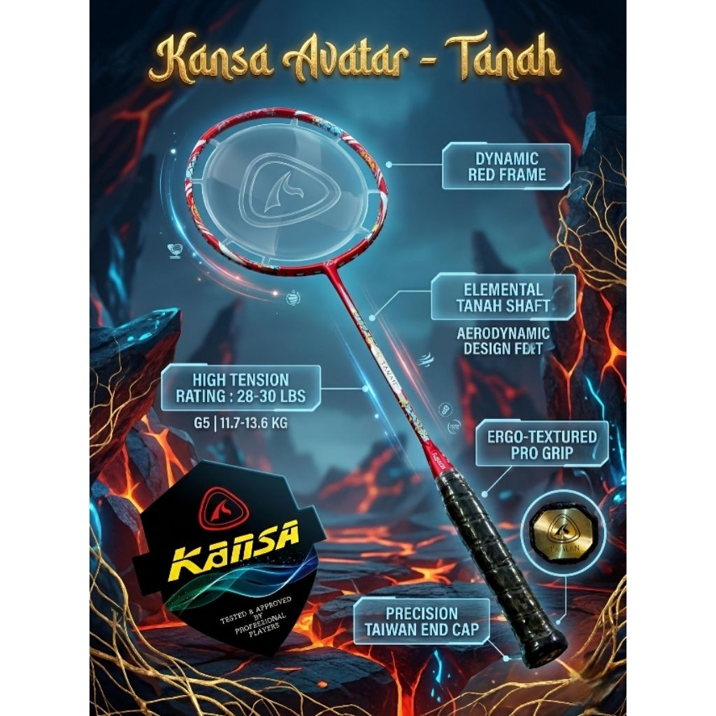 raket badminton Kansa Avatar Tanah