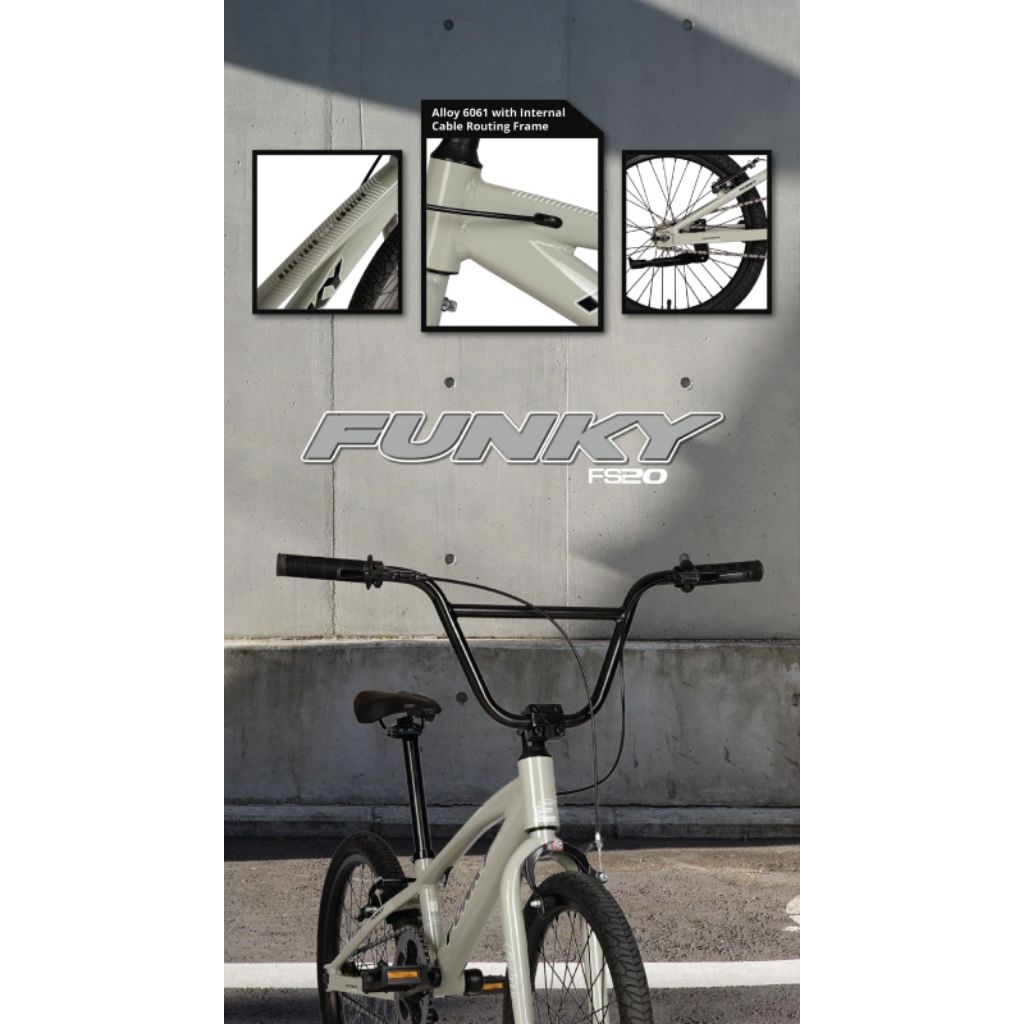 JUAL SEPEDA BMX 20 ELEMENT FUNKY RACING STYLE BMX 20 INCH ORIGINAL