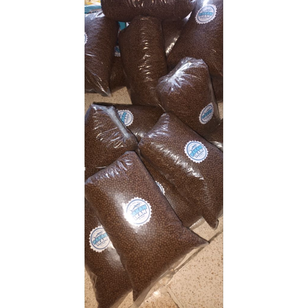 500 Gram Repack Pakan Ikan Apung/Pelet Ikan/Haida/Bandeng/Lele/Gurami/Nila/Mas/Ikan