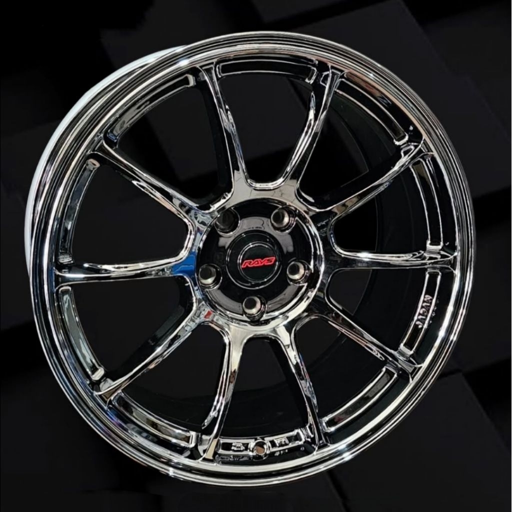 velg ZE40 BLACK CHROME r18 lebar 8,5 pcd 5x114,3 et 22 velg mobil ring 18 pnp mobil r18 reborn ventu