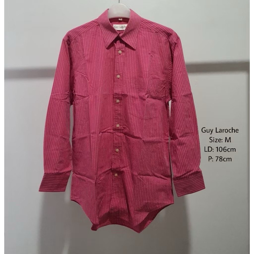 Kemeja Lengan Panjang  Guy Laroche Stripe preloved