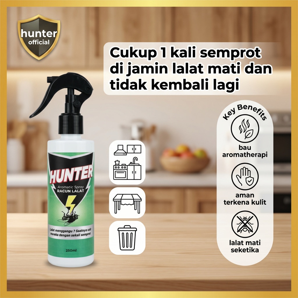 ( HUNTER ) racun lalat semprot pembunuh pembasmi lalat rayap anti lalat paling ampuh obat pengusir l