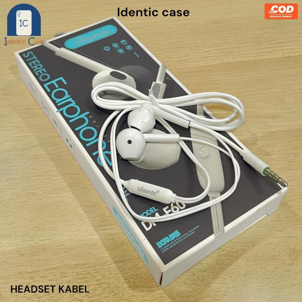 HEADSET KABEL STEREO EARPHONE / DIINAMI / 62025