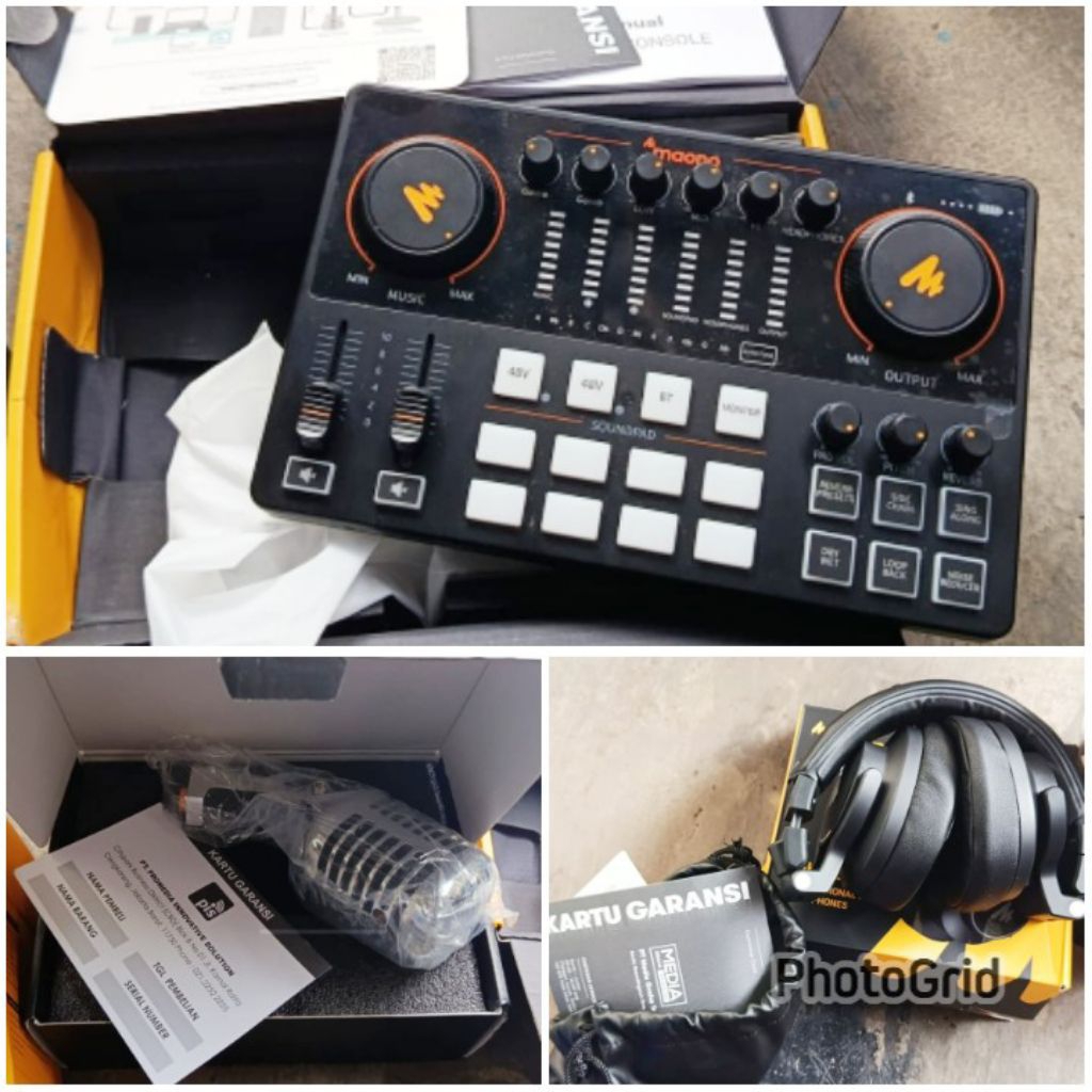 Soundcard MAONO E2 GEN 2+ vintage microphone EIKON+ Headset SONY WH-CH520 (SECOND)