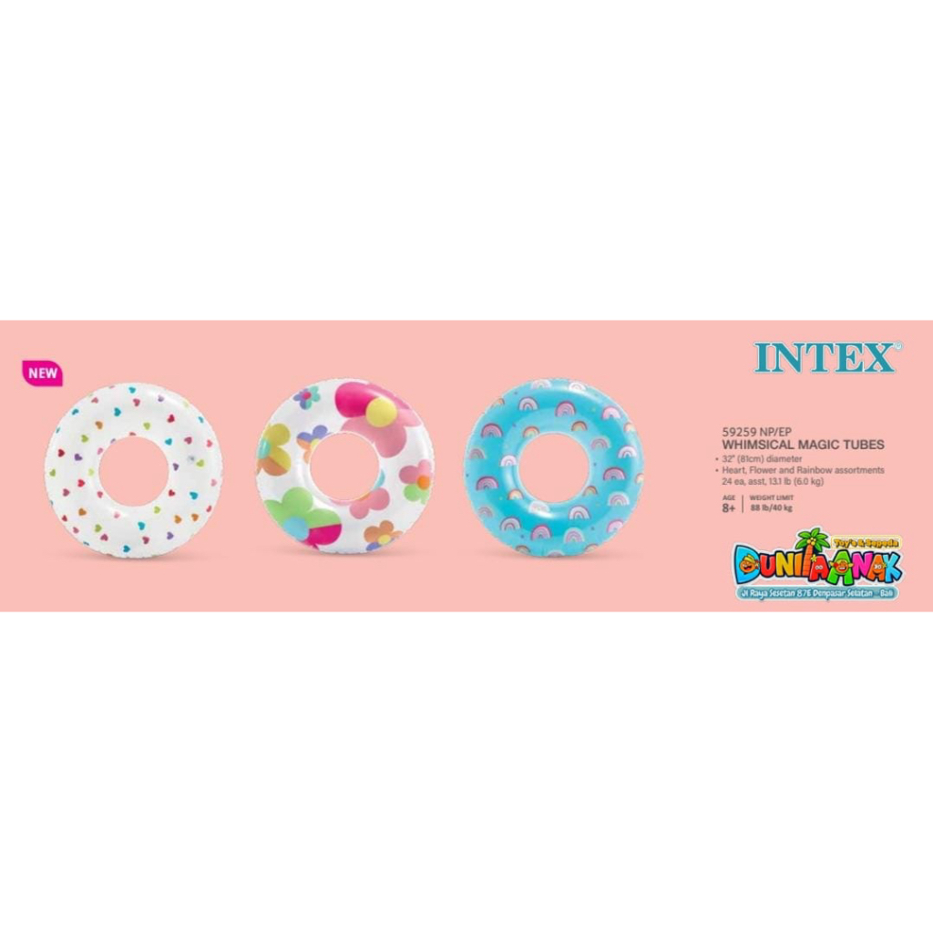 BAN RENANG PELAMPUNG DONAT ANAK FLOATIES INTEX