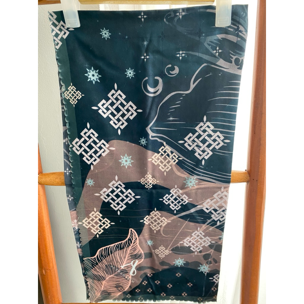 PRELOVED - Hijab Motif warna Hijau Botol