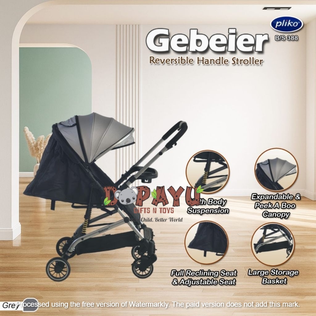 DOPAYU Stroler Kereta Dorong Bayi STROLLER PLIKO MONZA GEBEIER 388 Cabin Size