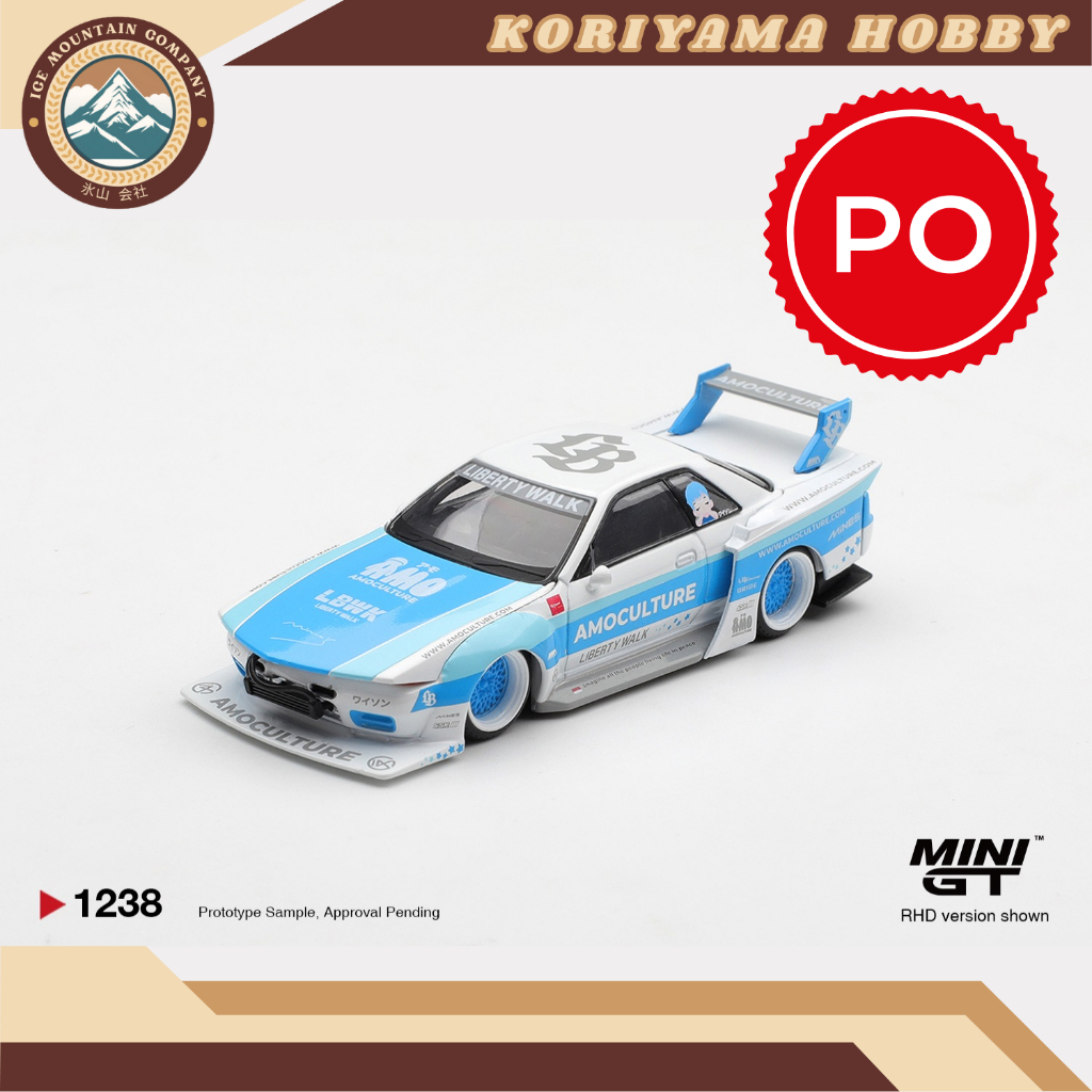 Mini GT 1238 Nissan Skyline GT-R (R32) LBWK Kaido Works AMOCULTURE Box / Blister Packaging MiniGT