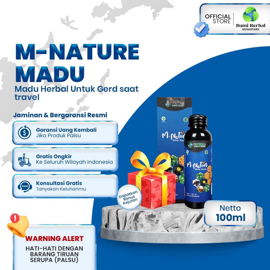 MNATURE MADU HITAM HERBAL PAHIT M NATURE ORIGINAL ASAM LAMBUNG DAN NYERI SENDI | MADU M-NATURE 100ML