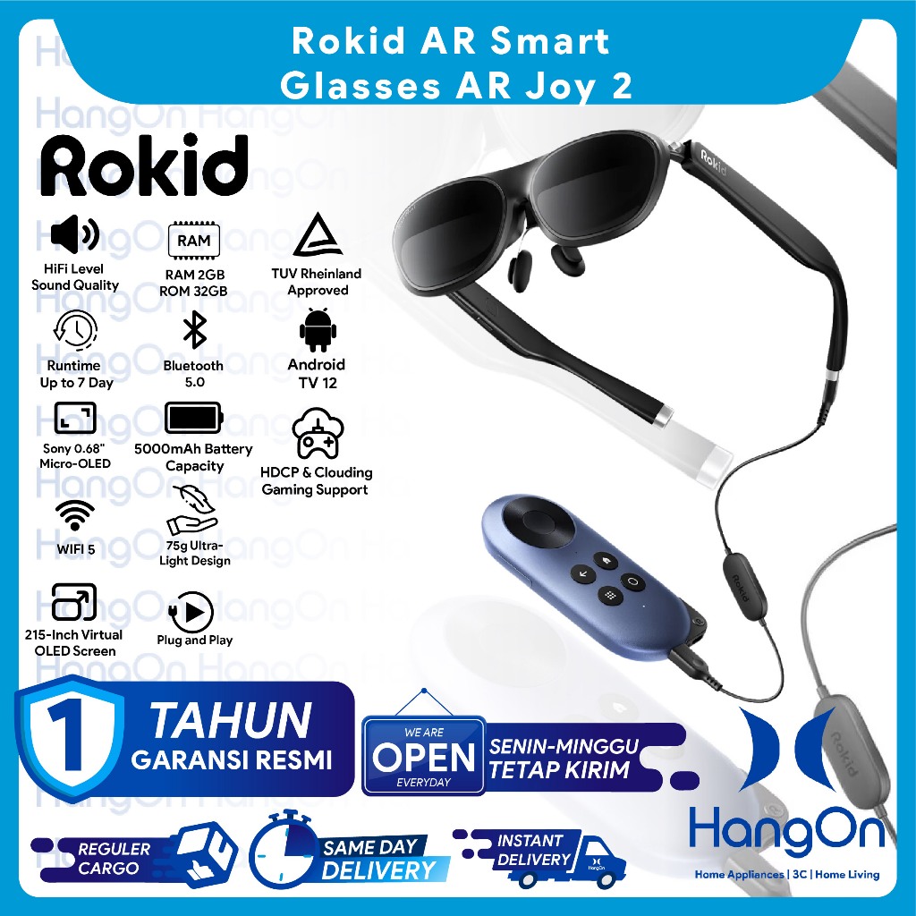 Rokid AR Joy 2 AR Smart Glasses Max 2 with Station, 215 inch Micro-OLED Display, Google Play, Media 