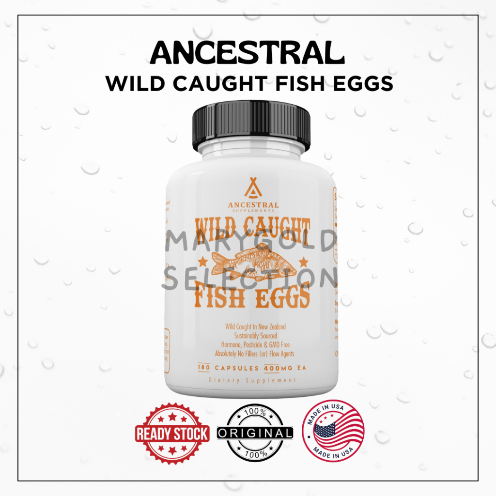 Wild Caught Fish Eggs Ancestral Supplements 180 kapsul DHA EPA Omega 3 vitamin A D E K Hormone balan