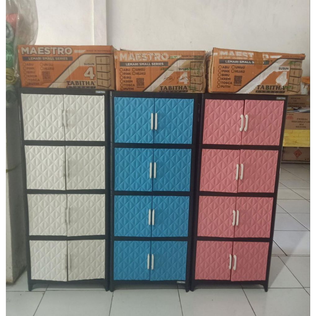 LEMARI 3 SUSUN BAHAN PLASTIK TABITHA MAESTRO