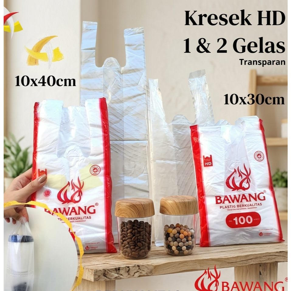 KANTONG PLASTIK KECIL / KANTONG BAWANG MERAH KECIL 30 1 GELAS / KANTONG BAWANG MERAH 40 2 GELAS