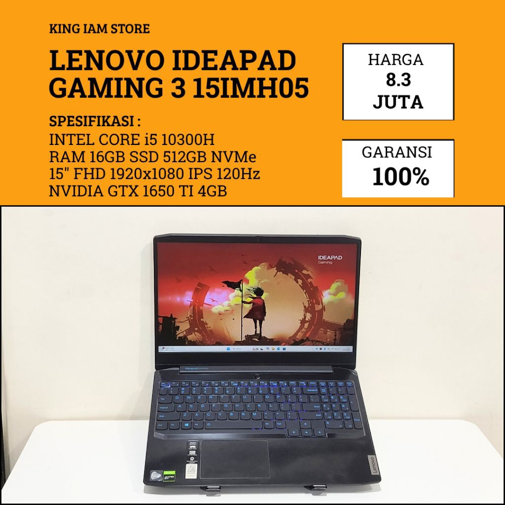 LENOVO IDEAPAD GAMING 3 15IMH05 INTEL CORE i5