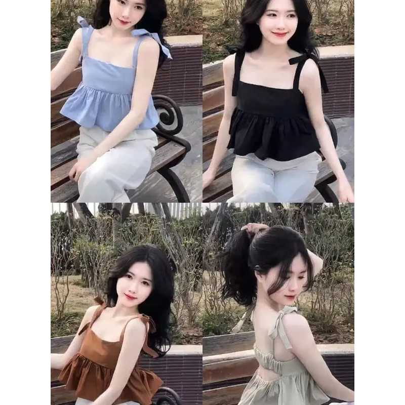 Blouse Croptop TAPASYA/Blouse Seksi/Blouse Korea/Blouse Kekinian/Blouse Trend
