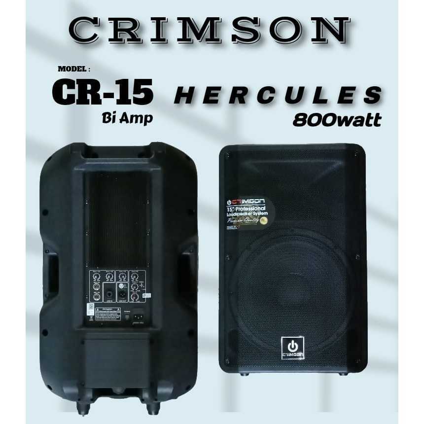 Speaker Aktif 15 Inch BI-AMP CRIMSON HERCULES | 800 watt 1 pcs