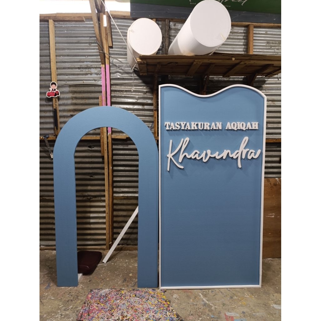 Backdrop/Styrofoam/pesta/ ulang tahun /anak /cewek /cowok/cake/balon/Dekorasi/styrofoam