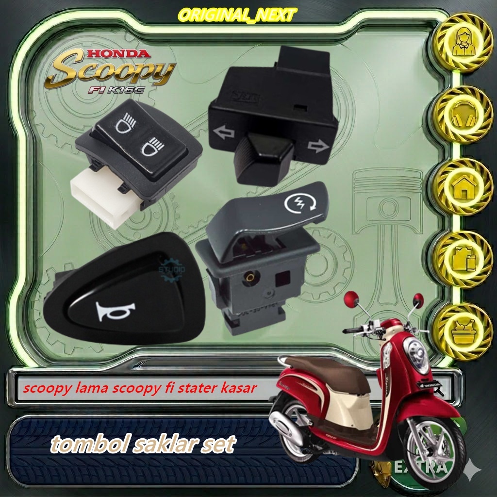Saklar Set Scoopy fi 2013 2014 2015 Injeksi