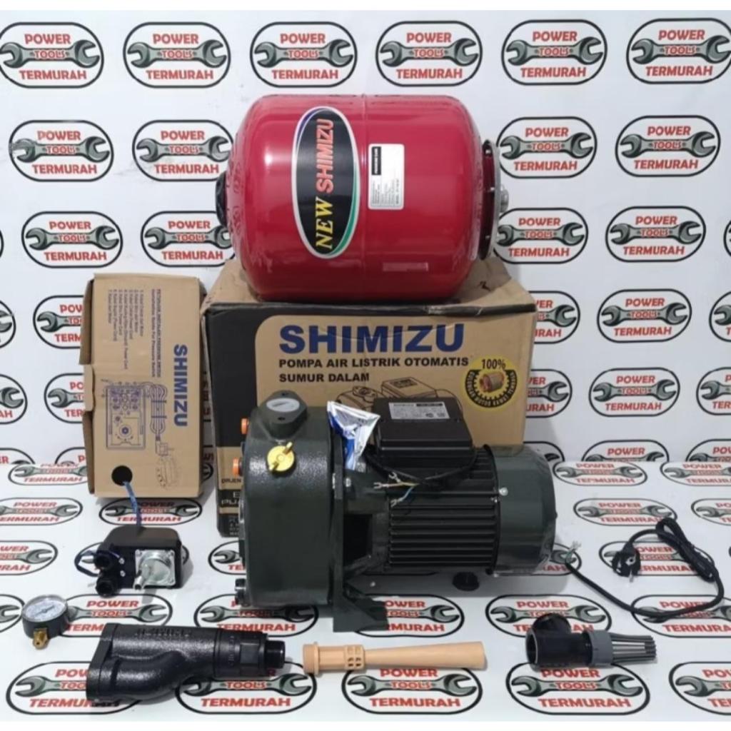 Shimizu PC-503 BIT Pompa Sumur Dalam Otomatis 50 Meter Tabung Daya 500W Debit 100L/Menit + TABUNG