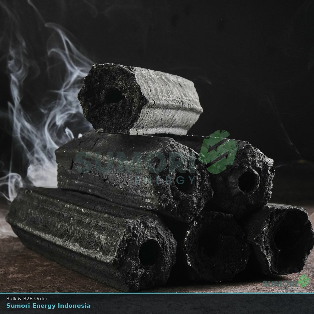 Arang Briket Serbuk Kayu 500 Gram Tanpa Asap - Sawdust Charcoal Smokeless Tahan Lama BBQ Bakar Sate 