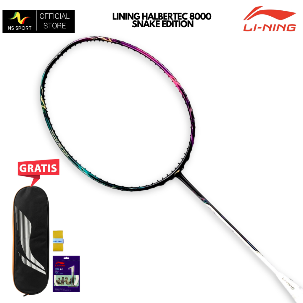 Raket Badminton Lining Halbertec 8000 Snake Edition CNY
