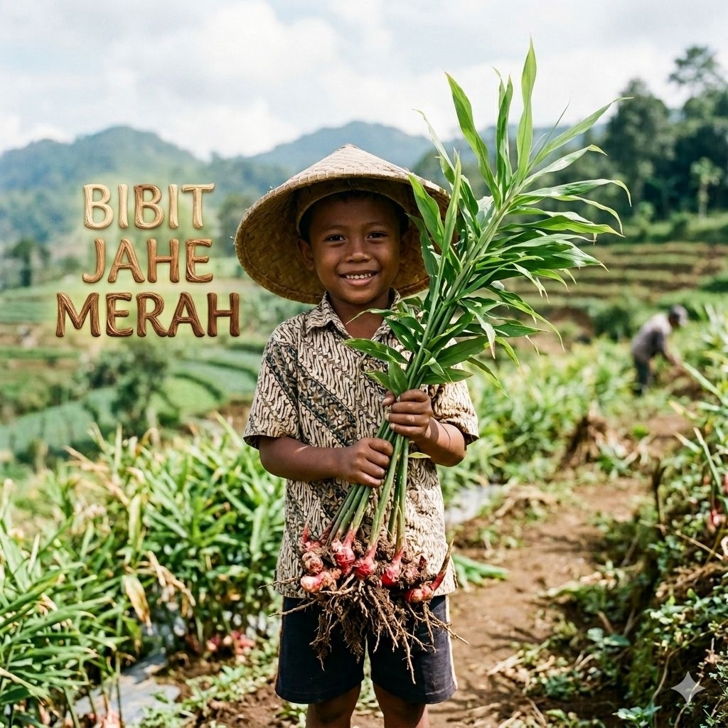 bibit tanaman rimpang jahe merah Ori