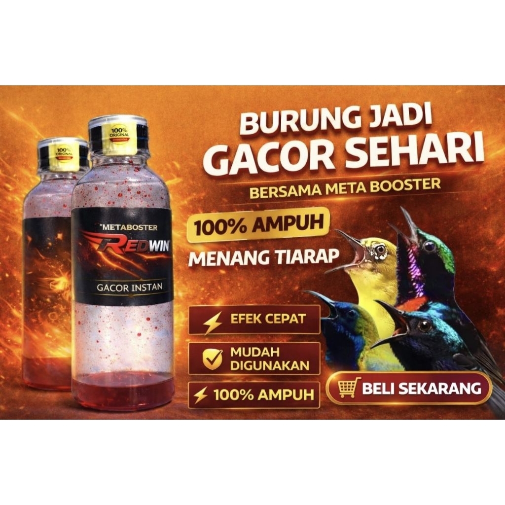 METABOOSTER RED WIN vitamin burung pleci sogon doping pleci dosis kamisama dextro power crystal
