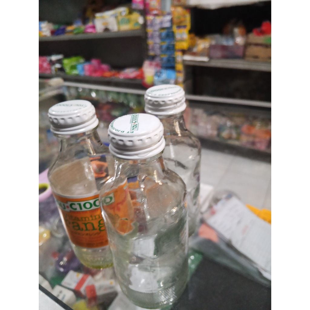 Botol kaca bekas c1000 140ml bersih