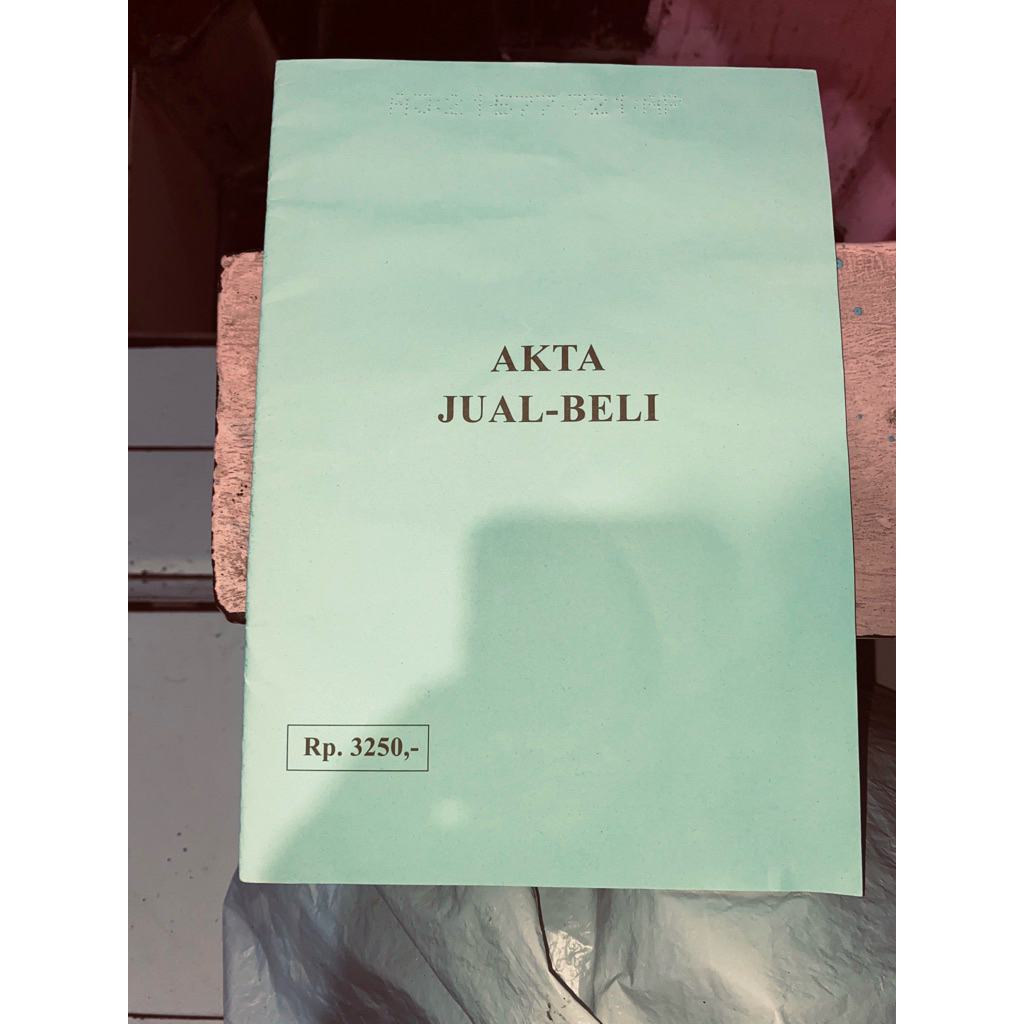 CAVER AJB/ AKTA JUAL BELI Rp.3250 1996 sampai 1998 original dan terlengkap PPAT