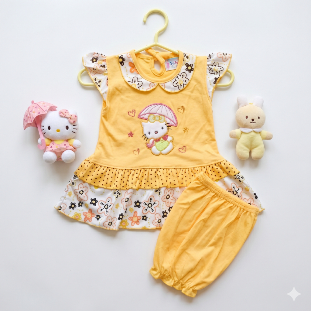 SYIFANA - Setelan Bayi / Baju Bayi / Karakter Hello Kitty
