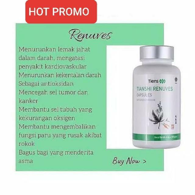 {TERLARIS} Renuves isi 150 kapsul untuk paket MATA MINUS, PEMUTIH KULIT, PEROKOK, ASMA, PARU-PARU BA