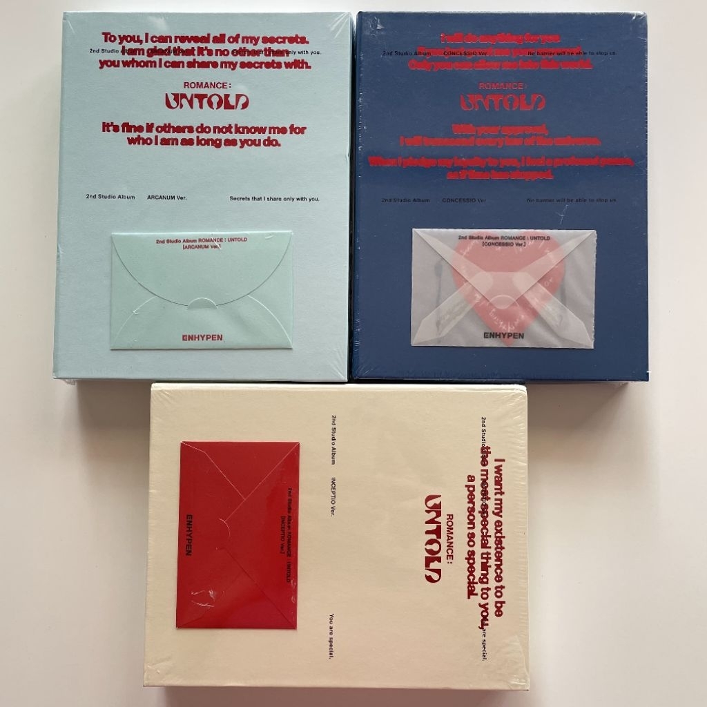 [READY STOK] Album Enhypen Romance Untold Sealed ver inceptio arcanum consessio daydream blue noon w