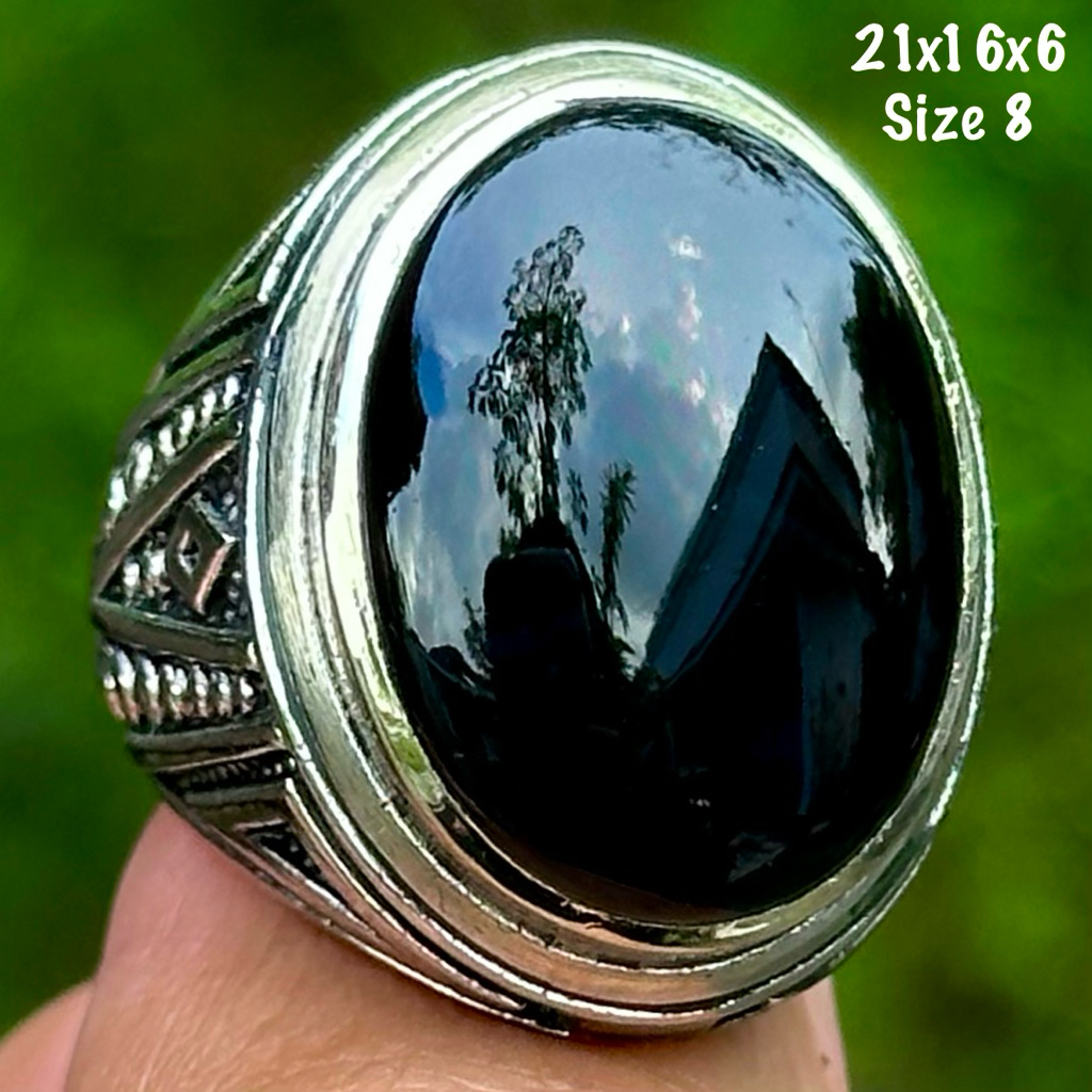 Cincin Batu Akik Natural Yaman Wulung Junder Merah (asli alam)