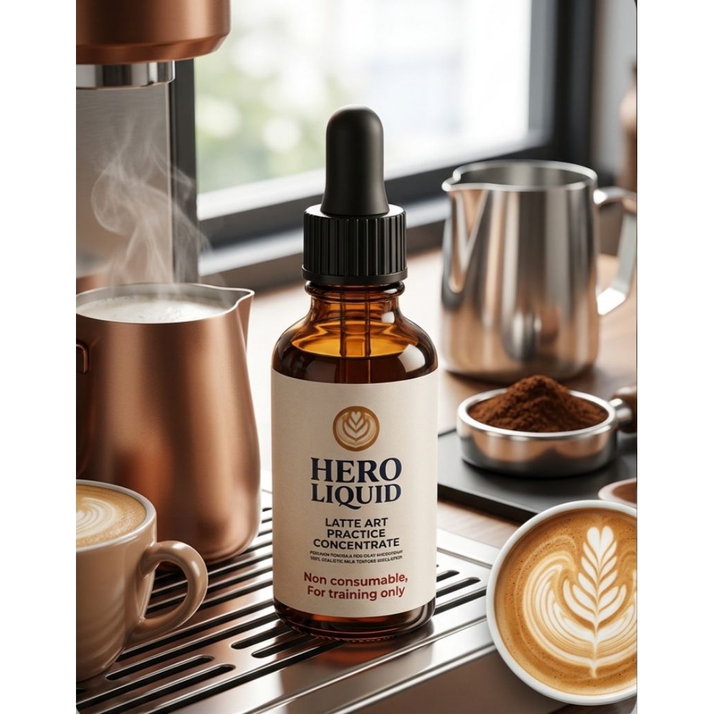 HERO LATTE ART30ml - Konsentrat Latihan Latte Art / LIQUID Pengganti susu