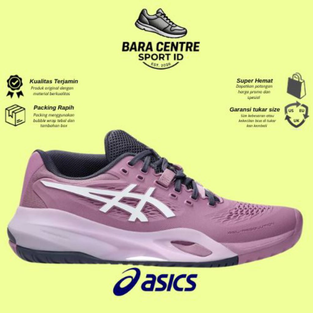 Asics Sepatu Padel Or Tenis Gel-Resolution X Clay Wide Ube Purple (All Court)