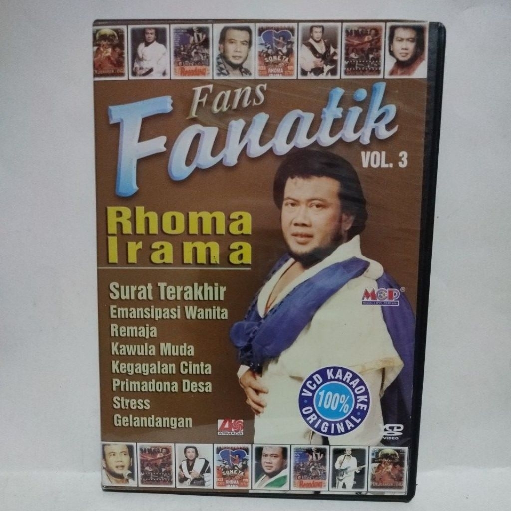 VCD KARAOKE FANS FANATIK RHOMA IRAMA VOL3 SURAT TERAKHIR