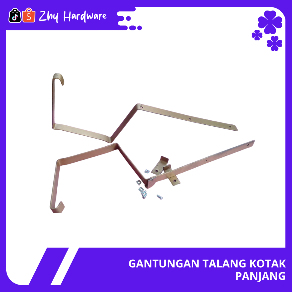 Gantungan Talang Air Kotak Model Panjang Penyangga Bracket Talang Galvalum Zincalume Tebal Kuat