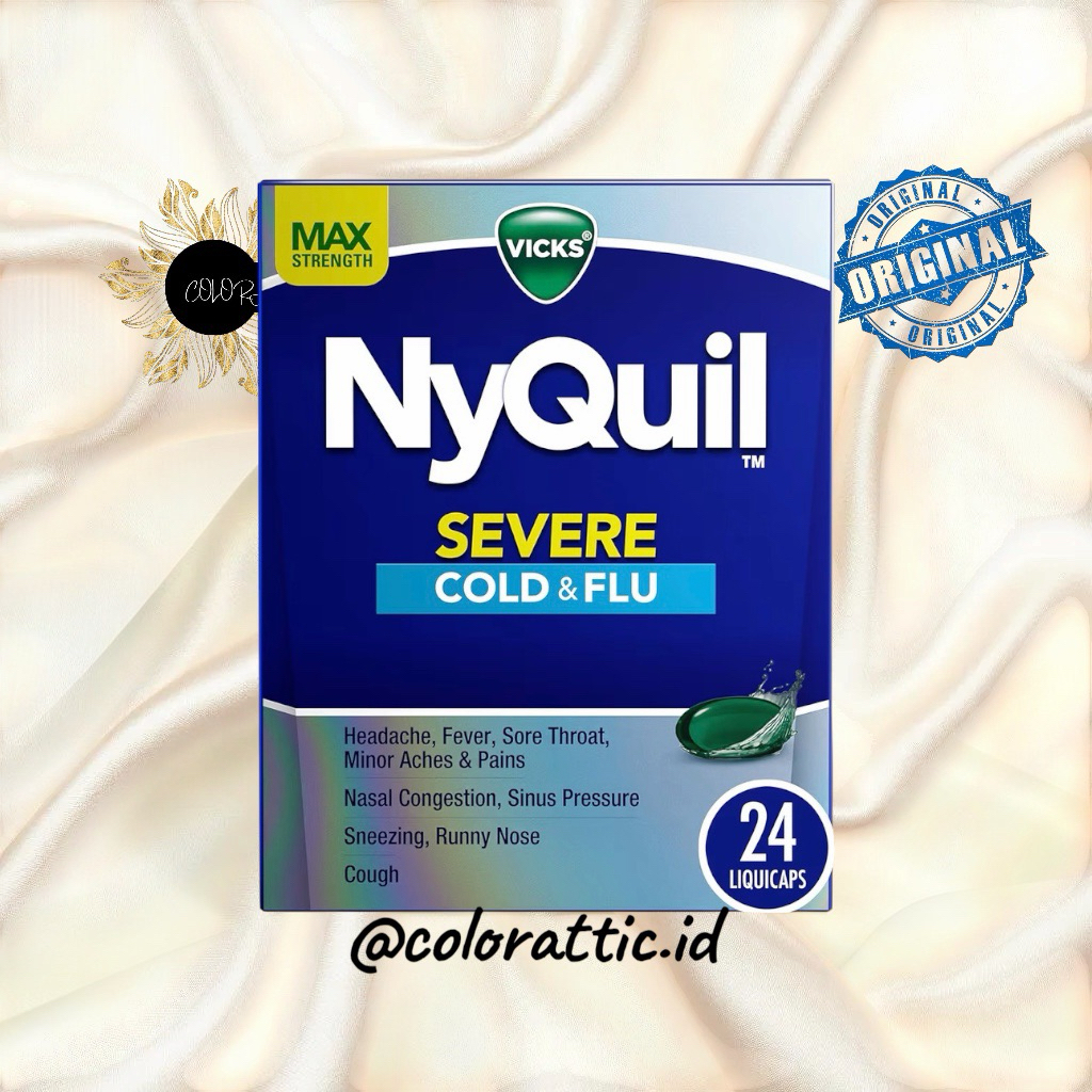 Vicks Nyquil Severe Cold, Flu, And Congestion Liquicaps - From Usa