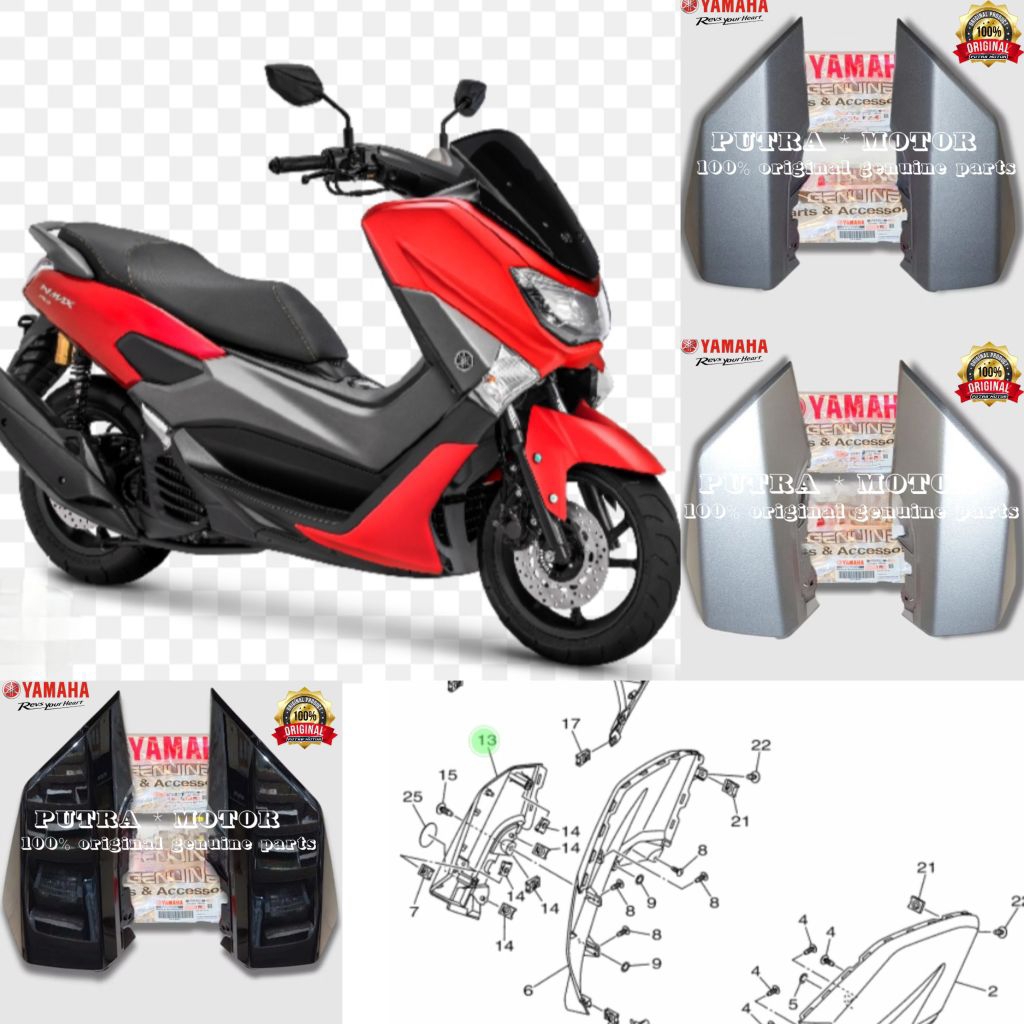 PANEL 1&2 COVER LAMPU SEN SEIN DEPAN YAMAHA NMAX OLD 2015 2019 ORI YGP