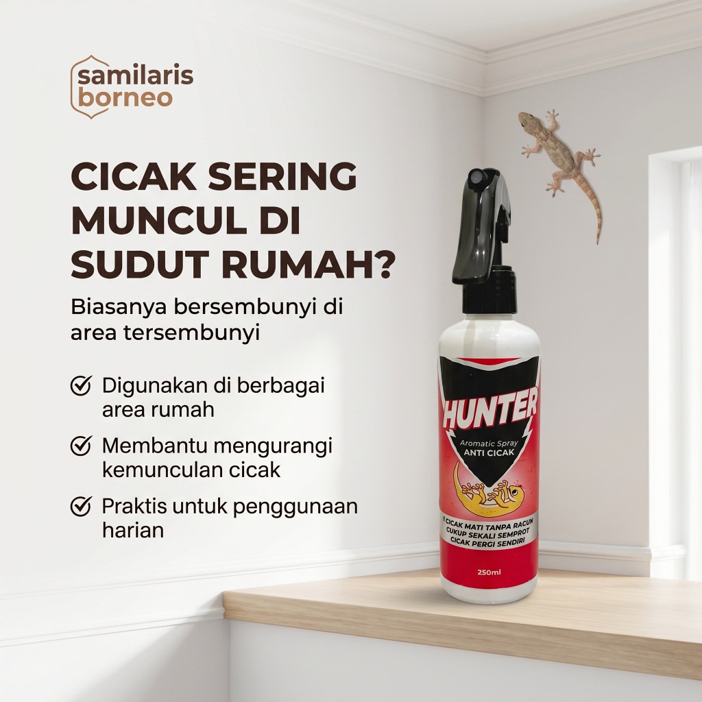 ( HUNTER )pengusir cicak aromaterapy aromatic ampuh semprot anti cicak rumah racun cicak pengusir ci