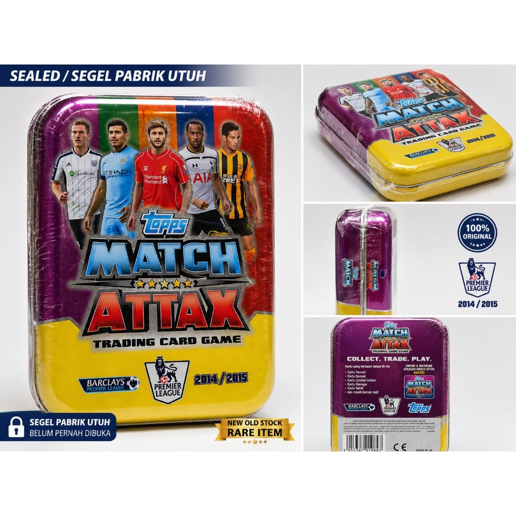 “RARE Topps Match Attax 2014/2015 SEALED Tin Box EPL Premier League Original”