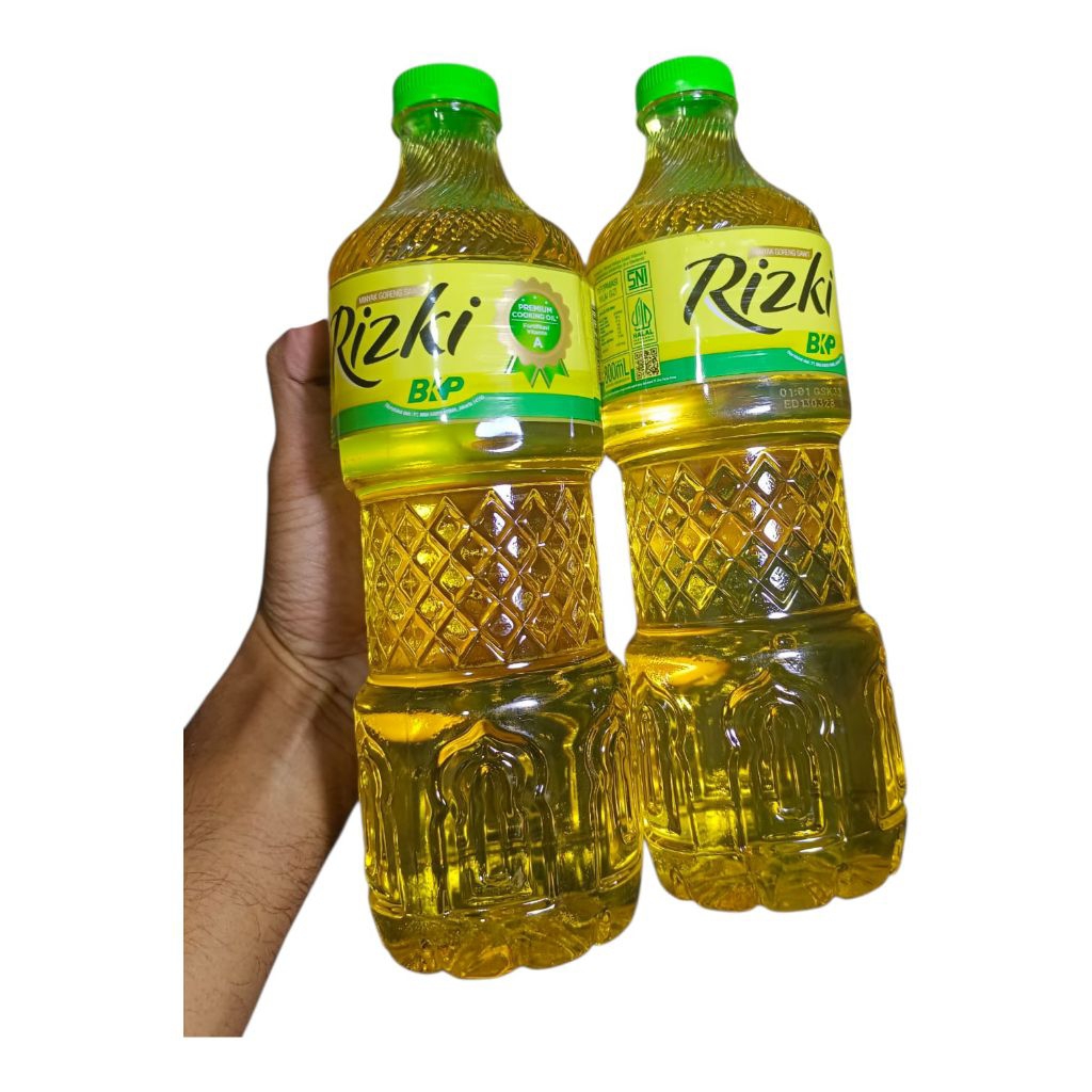 Minyak Goreng Rizki 800ml Isi 12 Botol, Grosir 1 Karton 12 Botol