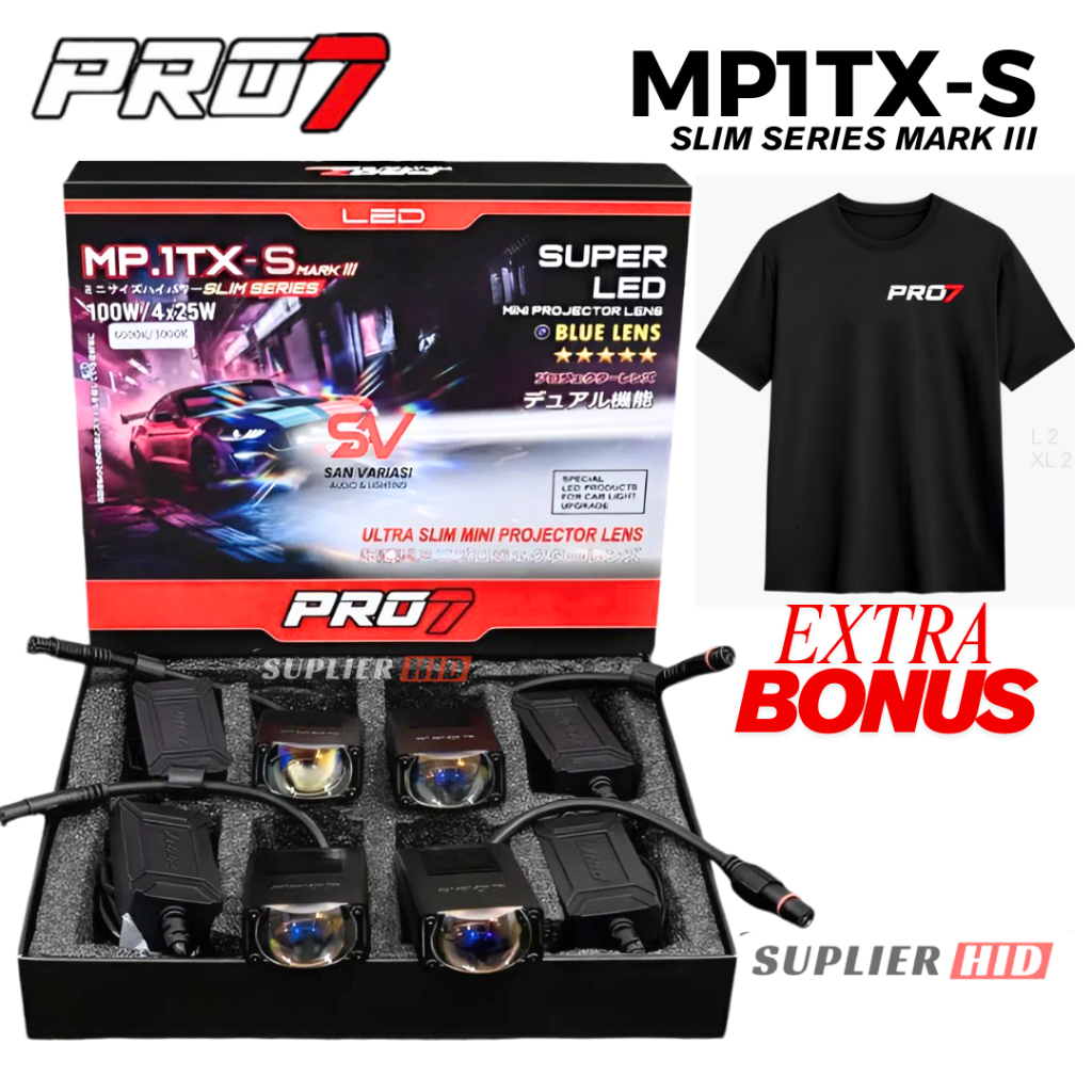 [EXTRA BONUS KAOS] MINI PROJECTOR PRO7 MP 1TX MP1TXS MP.1TX-S MP 1TX -S SLIM SERIES MARK MK III 3 PR