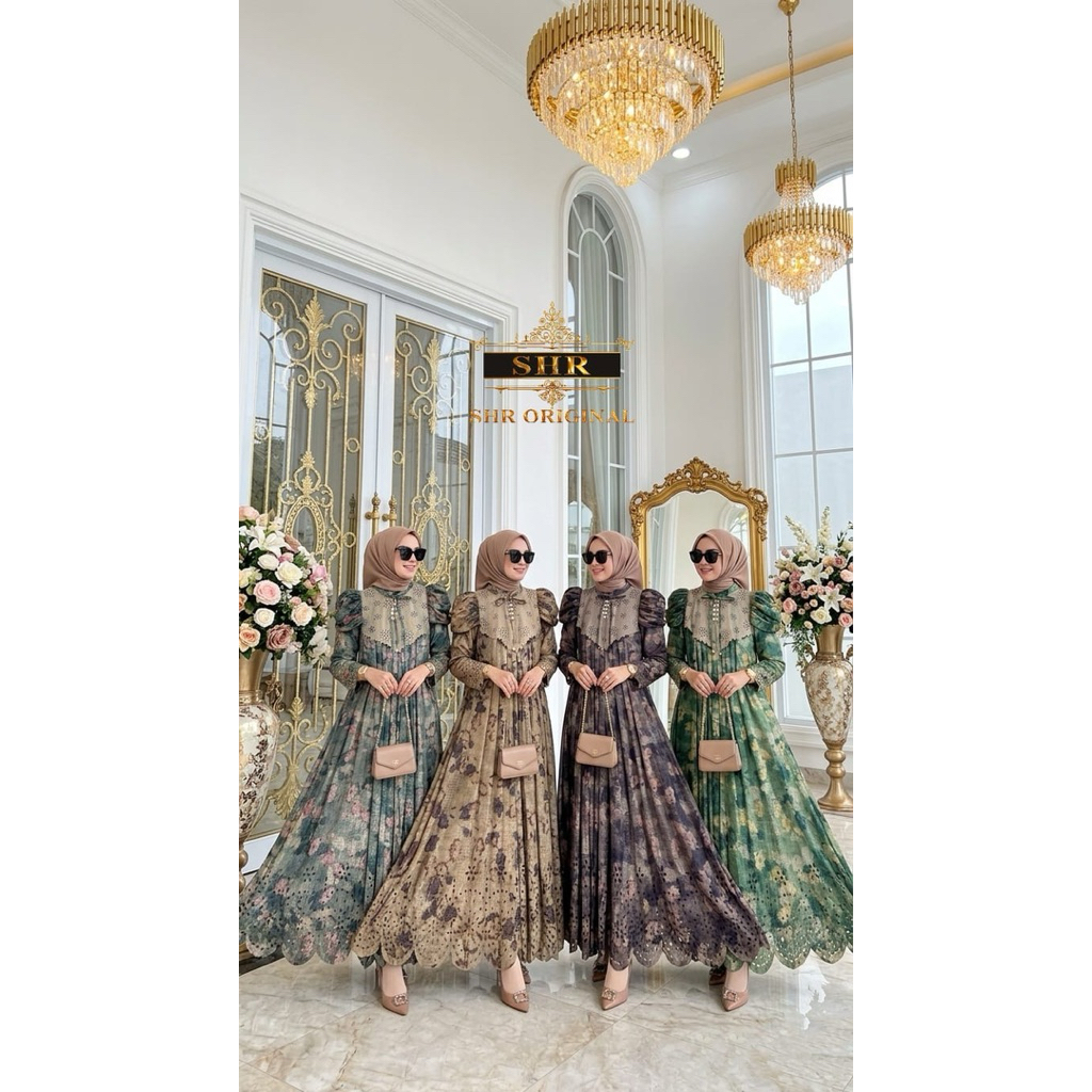 SHR NEW MIDI DRESS INCES GERIGI SUTRA SILK BEST SELLER
