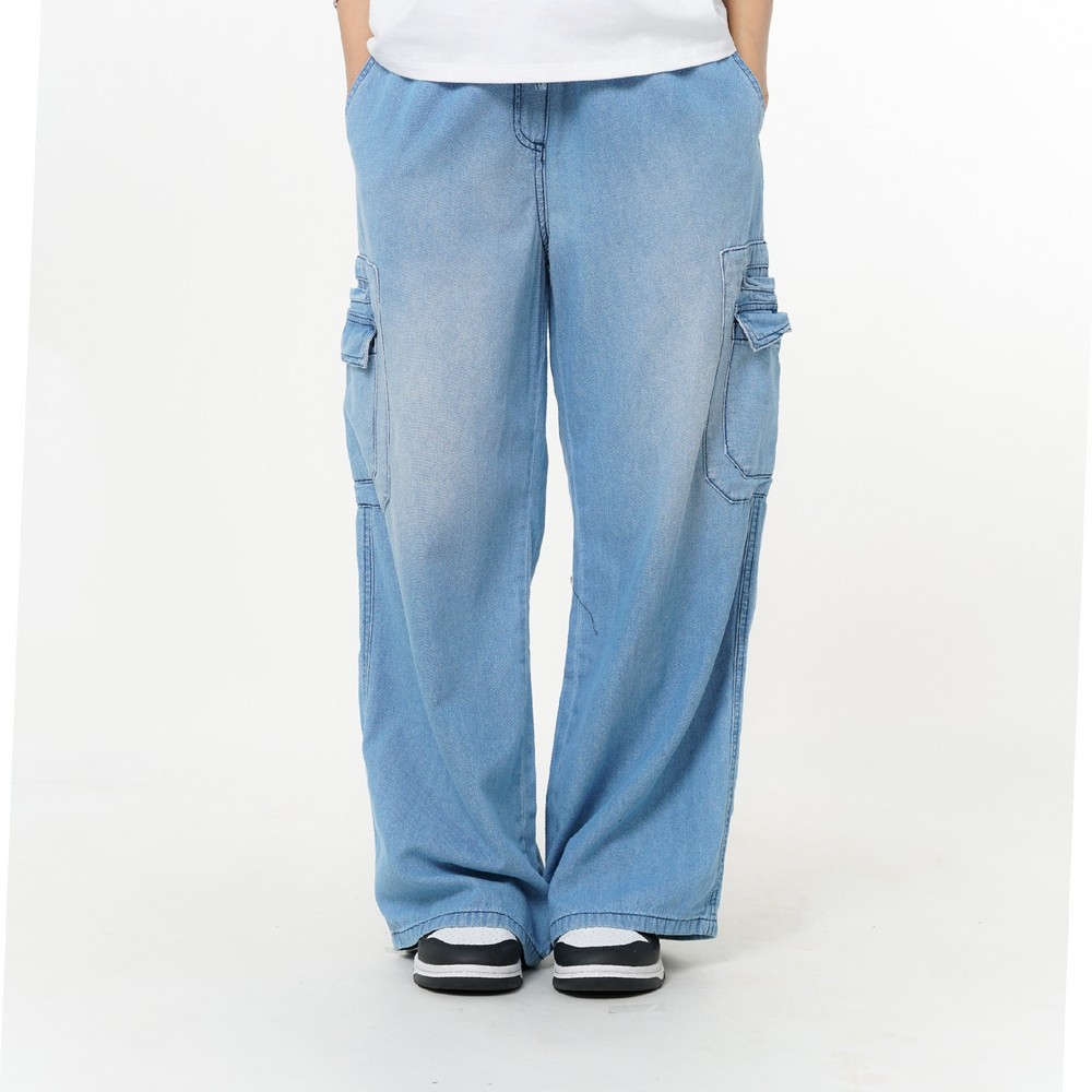 3Second Celana Cargo Wanita Jeans Denim Loose Fit Sheina HP-C020226