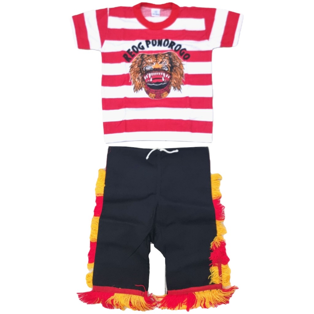 Setelan Set Baju Pakaian Adat Kostum Atasan Kaos Celana Anak Laki Perempuan Unisex Universal Karakte